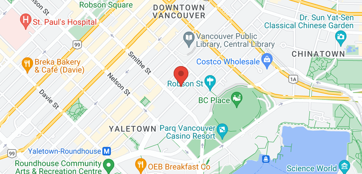 map of 2602 885 CAMBIE STREET